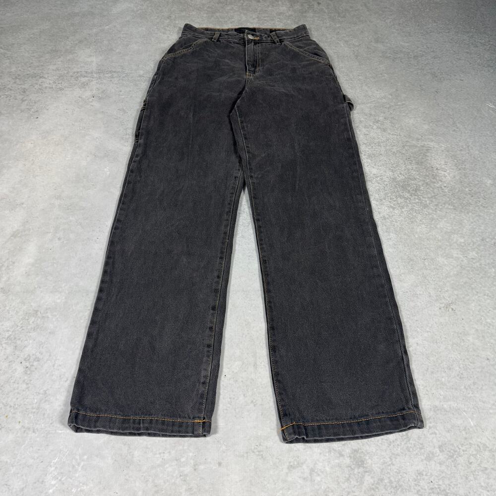 Cotton On Carpenter Jean Relaxed Straight Denim Black Womens - Size: 26x32 - Picture 3 of 11